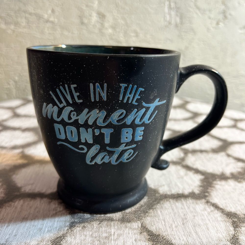 Boston Warehouse Black and Blue Ceramic Drinkware Mug